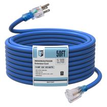 Cabo de extensão EP 15m, 12/3 AWG, 125V, 1875W, impermeável Cabo de extensão EP 15m, 12/3 AWG, 125V, 1875W, impermeável
