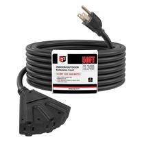 Cabo de extensão EP 15m Outdoor com 3 saídas 16/3 SJTW preto