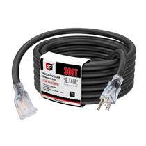 Cabo de extensão EP 30 pés/9,1 m 10/3 SJTW 15A 125V com luz LED