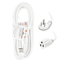 Cabo de extensão EP 3m, 16 AWG, 3 pinos, aterrado, branco
