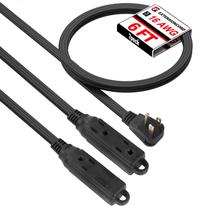Cabo de extensão EP 6ft 3 Outlet 16/3 SPT-3 Cabo de alimentação preto Cabo de extensão EP 6ft 3 Outlet 16/3 SPT-3 Cabo de alimentação preto