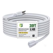 Cabo de extensão EP 9,1 m Heavy Duty 12/3 SJTW 15A 125V branco
