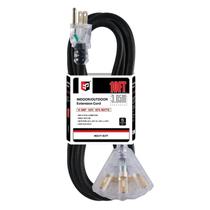 Cabo de extensão EP de 10 pés com 3 saídas 12/3 SJTW 15A 125V UL