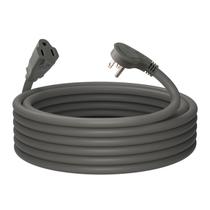 Cabo de extensão EP, plugue plano de 25 pés, 16 AWG, 3 pinos, cinza aterrado Cabo de extensão EP, plugue plano de 25 pés, 16 AWG, 3 pinos, cinza aterrado