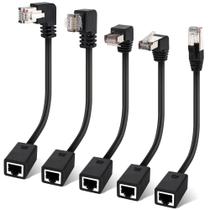 Cabo de extensão Ethernet Togconn Cat 6, pacote de 2 pés e 5 com ângulos Cabo de extensão Ethernet Togconn Cat 6, pacote de 2 pés e 5 com ângulos