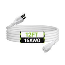 Cabo de extensão externo BN-LINK 12 pés e 3 pinos, calibre 16, branco