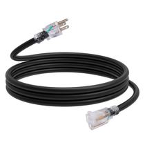 Cabo de extensão externo EP 10 pés 12/3 SJTW Heavy Duty Black Cabo de extensão externo EP 10 pés 12/3 SJTW Heavy Duty Black