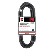 Cabo de extensão externo EP 12 pés 12/3 SJTW Heavy Duty Black
