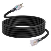 Cabo de extensão externo EP 15 pés 12/3 SJTW Heavy Duty Black Cabo de extensão externo EP 15 pés 12/3 SJTW Heavy Duty Black