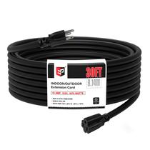 Cabo de extensão externo EP 30 pés 12/3 SJTW Heavy Duty Black Cabo de extensão externo EP 30 pés 12/3 SJTW Heavy Duty Black