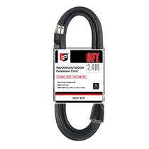 Cabo de extensão externo EP 8 pés 12/3 SJTW Heavy Duty Black