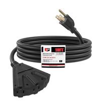 Cabo de extensão externo EP de 10 pés com 3 saídas 16/3 SJTW