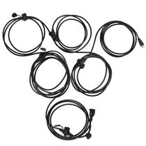 Cabo de extensão externo Eversimpleinc Black 50 pés 6 tomadas