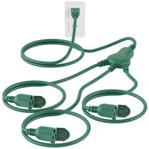 Cabo de extensão externo PLUGTUL 3m 3-Outlet Waterproof