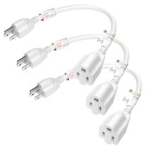 Cabo de extensão FIRMERST 1 pé 15A 1875W 125V 3 pinos listado pela UL Cabo de extensão FIRMERST 1 pé 15A 1875W 125V 3 pinos listado pela UL