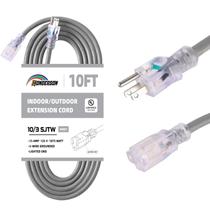 Cabo de extensão HONDERSON à prova de intempéries 10 pés, calibre 10, 15A, 125V Cabo de extensão HONDERSON à prova de intempéries 10 pés, calibre 10, 15A, 125V