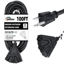 Cabo de extensão HONDERSON de 3 saídas, calibre 16, 30 m, interno/externo