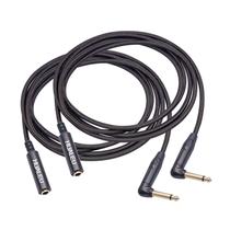 Cabo de extensão HUALEU 1/4 TS macho para fêmea, ângulo reto de 1 m