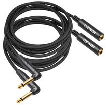 Cabo de extensão HUALEU 6 pés 6,35 mm em ângulo reto TS M a F