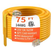 Cabo de extensão HUANCHAIN 75 pés 14AWG 3 pinos 13A 1625W 125V