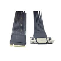 Cabo de extensão JMT M.2 NVMe M Key para Oculink 4i/SFF8611 15 cm Cabo de extensão JMT M.2 NVMe M Key para Oculink 4i/SFF8611 15 cm