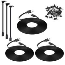 Cabo de extensão micro USB Smays 25 pés, pacote com 3 unidades, preto