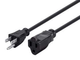 Cabo de extensão Monoprice de 3 pinos NEMA 5-15P para NEMA 5-15R
