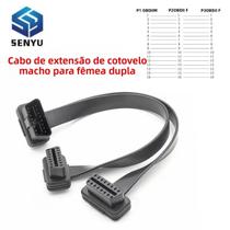 Cabo De Extensão OBDII Masculino De 30CM 16PIN Para Dual Feminino Y Splitter Com Adaptador ELM327 Cabo De Extensão OBDII Masculino De 30CM 16PIN Para Dual Feminino Y Splitter Com Adaptador ELM327