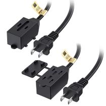 Cabo de extensão Pacote com 2 cabos, 16 AWG, 2 pinos e 3 tomadas