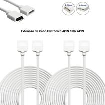 Cabo De Extensão Para Fita LED 4PIN 5PIN 6PIN 0.5-5m Conector Fêmea Adaptador Para SMD5050 3528 RGB