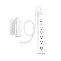 Cabo de extensão plano Power Strip de 6 pés com tampa de saída NUTICT