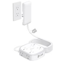 Cabo de extensão plano Power Strip NUTICT 8 tomadas 3 USB-C 1 USB-A