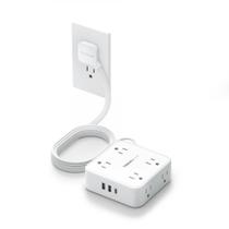 Cabo de extensão plano TESSAN Surge Protector Power Strip de 5 pés
