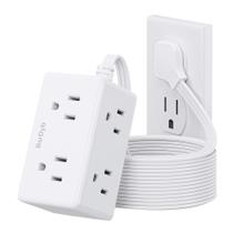 Cabo de extensão Power Strip BSRDyb 6 Outlet de 10 pés branco ETL