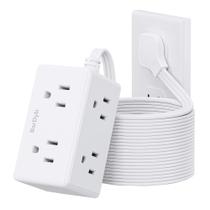 Cabo de extensão Power Strip BSRDyb de 6 tomadas de 15 pés branco ETL