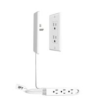 Cabo de extensão Power Strip CABOCASA 3FT com 3 tomadas branco