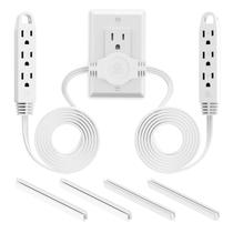 Cabo de extensão Power Strip K KASONIC 3 Prong 12 pés Twin