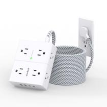 Cabo de extensão Power Strip Surge Protector de 25 pés com USB