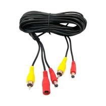 Cabo de extensão RCA de vídeo de carro 6 M/10M/15M 2 em 1 para linha de câmera de backup Cabo de extensão RCA de vídeo de carro 6 M/10M/15M 2 em 1 para linha de câmera de backup