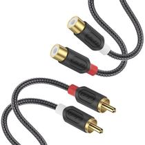 Cabo de extensão RCA J&D Audiowave Series 2 RCA M a 2 RCA F 15 pés