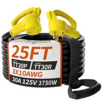 Cabo de Extensão RV 30A 25 Pés com Alça à Prova D'Água - PlugsAF Cabo de Extensão RV 30A 25 Pés com Alça à Prova D'Água - PlugsAF
