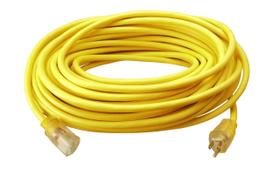 Cabo de extensão Southwire 12 Gauge 3 pinos 50 pés amarelo externo