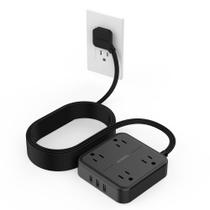 Cabo de extensão TESSAN Surge Protector de 15 pés com 4 saídas, 3 USB Cabo de extensão TESSAN Surge Protector de 15 pés com 4 saídas, 3 USB