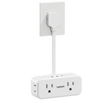 Cabo de extensão TESSAN Thin Flat Plug Power Strip 15 cm 4 tomadas