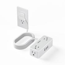 Cabo de extensão TESSAN Ultra Thin Flat Plug de 15 pés com protetor contra sobretensão Cabo de extensão TESSAN Ultra Thin Flat Plug de 15 pés com protetor contra sobretensão