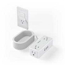 Cabo de extensão TESSAN Ultra Thin Flat Plug de 25 pés com portas USB Cabo de extensão TESSAN Ultra Thin Flat Plug de 25 pés com portas USB