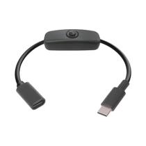 Cabo De Extensão Tipo C Para Micro USB Com Interruptor Liga/Desliga, Cabo De Alimentação 5V Macho