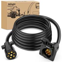 Cabo de extensão Trailer Plug Nilight 7 Way 12 pés Heavy Duty Cabo de extensão Trailer Plug Nilight 7 Way 12 pés Heavy Duty