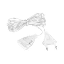 Cabo De Extensão Transparente Portátil 3M Para Luzes De Natal LED Com Interruptor Padrão