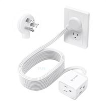 Cabo de extensão TROND Flat de 15 pés com 3 saídas 13A branco Cabo de extensão TROND Flat de 15 pés com 3 saídas 13A branco